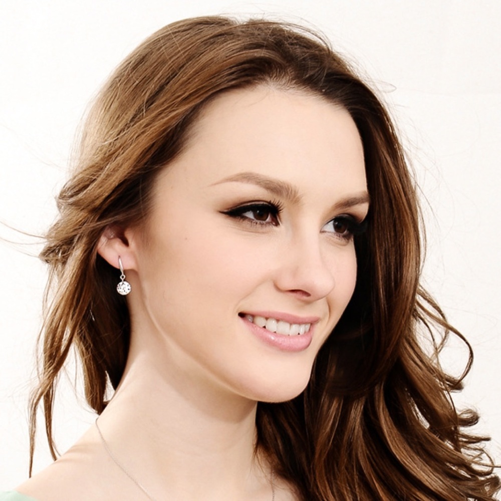 2/$20! 925 Stamped Crystal Solitaire Drop Earrings - Picture 5 of 8